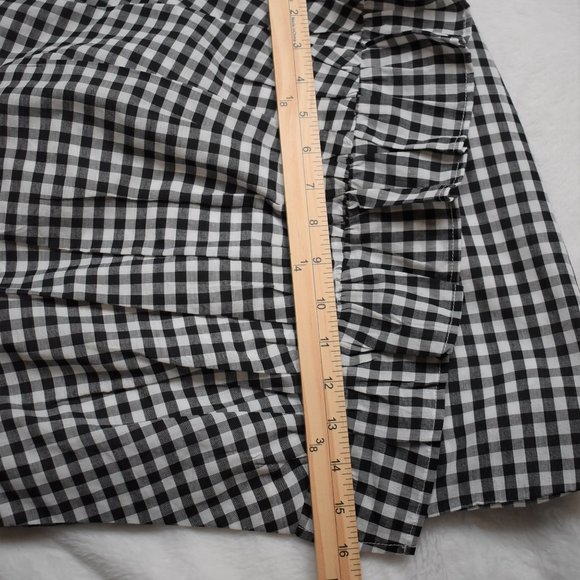 Lovers + Friends x REVOLVE Lisa Skirt Gingham Retro Ruffle Mini Cotton Sz S - Picture 12 of 14